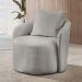 Poltrona Decorativa Curva Califórnia Bouclé Cinza