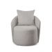 Poltrona Decorativa Curva Califórnia Bouclé Cinza