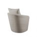 Poltrona Decorativa Curva Califórnia Bouclé Cinza