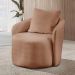 Poltrona Decorativa Curva Califórnia Bouclé Laranja