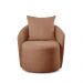 Poltrona Decorativa Curva Califórnia Bouclé Laranja