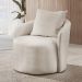Poltrona Decorativa Curva Califórnia Bouclé Nude
