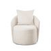 Poltrona Decorativa Curva Califórnia Bouclé Nude