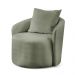 Poltrona Decorativa Curva Califórnia Bouclé Verde