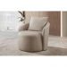 Poltrona Decorativa Curva Califórnia Linho Bege