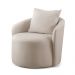 Poltrona Decorativa Curva Califórnia Linho Nude