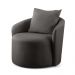 Poltrona Decorativa Curva Califórnia Linho Preto