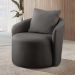 Poltrona Decorativa Curva Califórnia Linho Preto