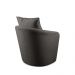 Poltrona Decorativa Curva Califórnia Linho Preto