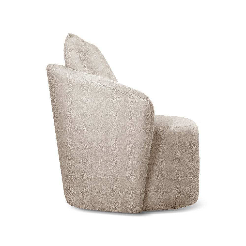 Poltrona Decorativa Curva Califórnia Milano Bege