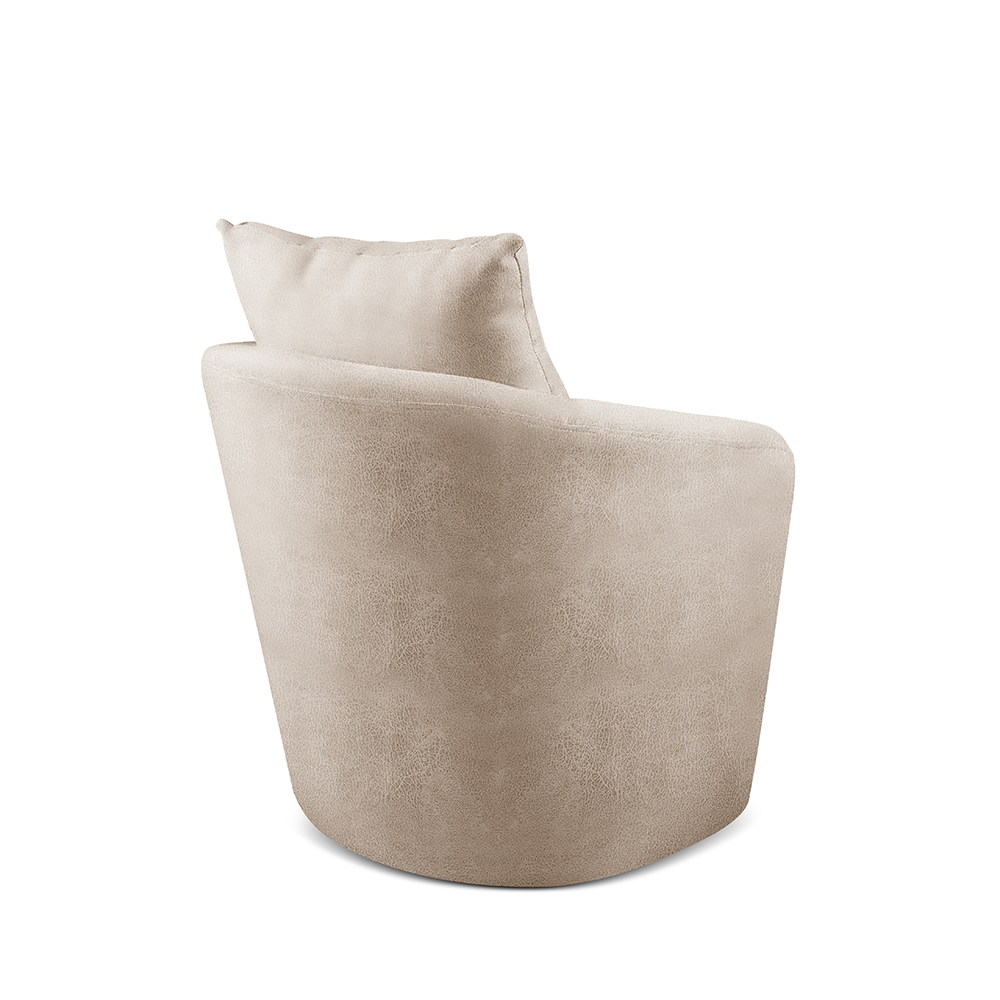 Poltrona Decorativa Curva Califórnia Milano Bege