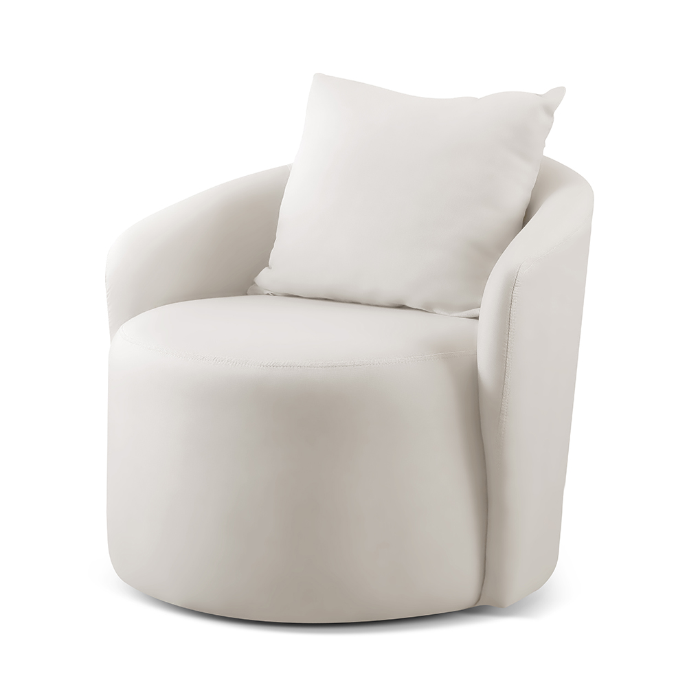 Poltrona Decorativa Curva Califórnia Veludo Nude