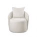 Poltrona Decorativa Curva Califórnia Veludo Nude