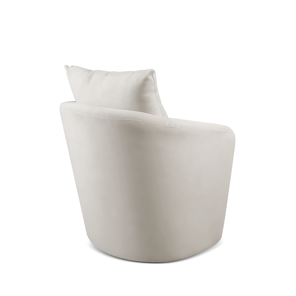 Poltrona Decorativa Curva Califórnia Veludo Nude
