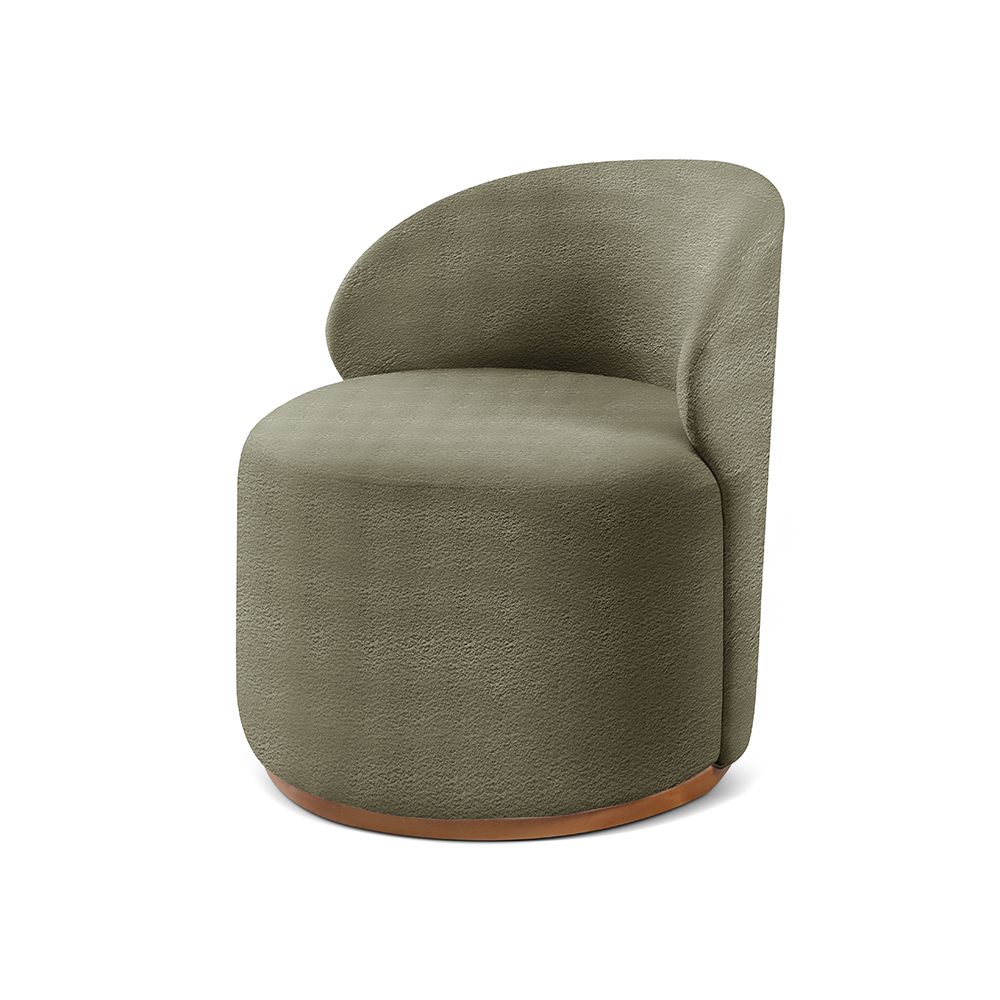 Poltrona Moderna Brenda - Bouclé Verde