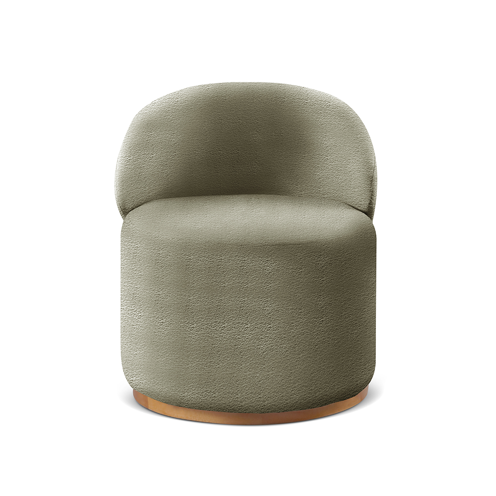 Poltrona Moderna Brenda - Bouclé Verde