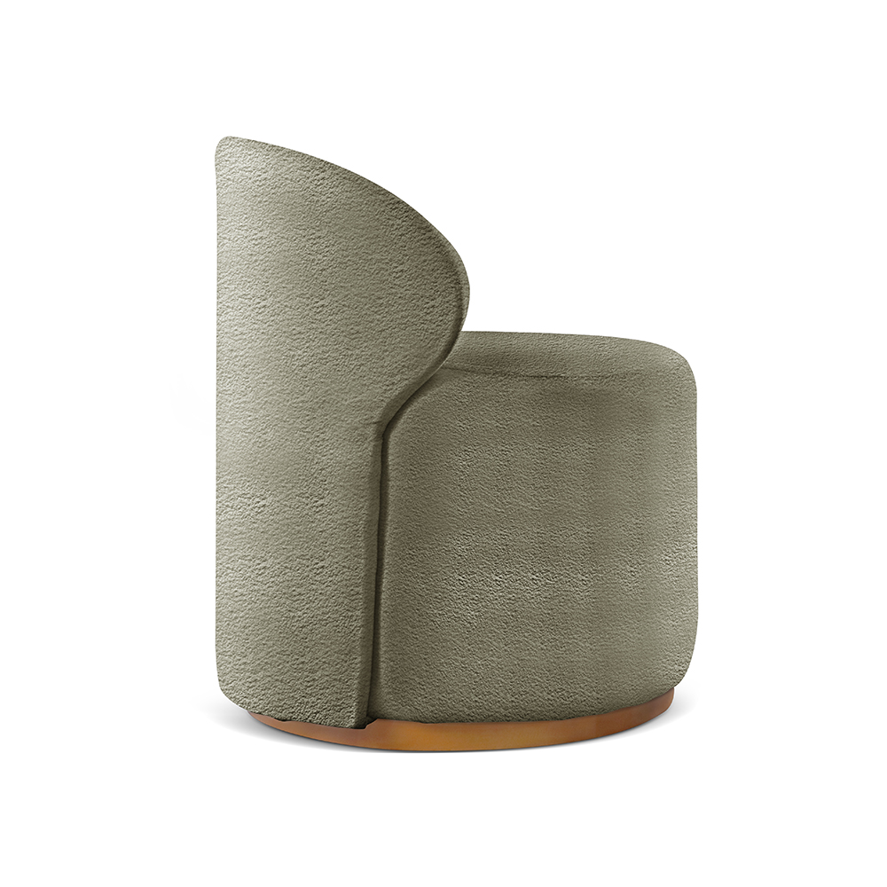 Poltrona Moderna Brenda - Bouclé Verde