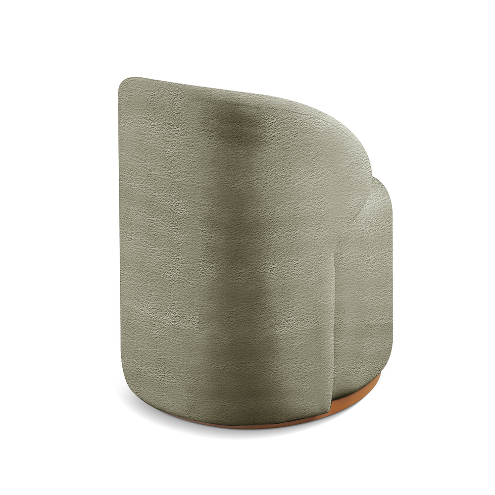 Poltrona Moderna Brenda - Bouclé Verde