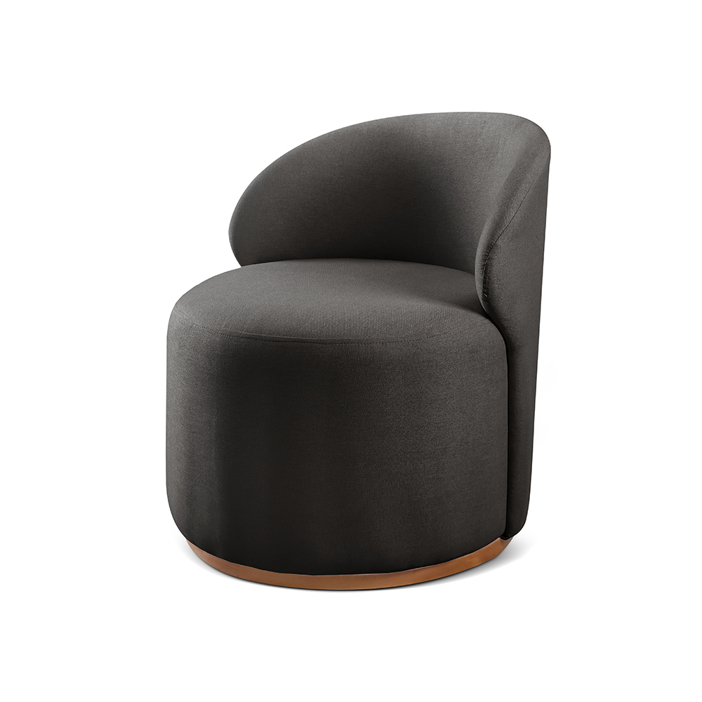 Poltrona Moderna Brenda - Linho Preto