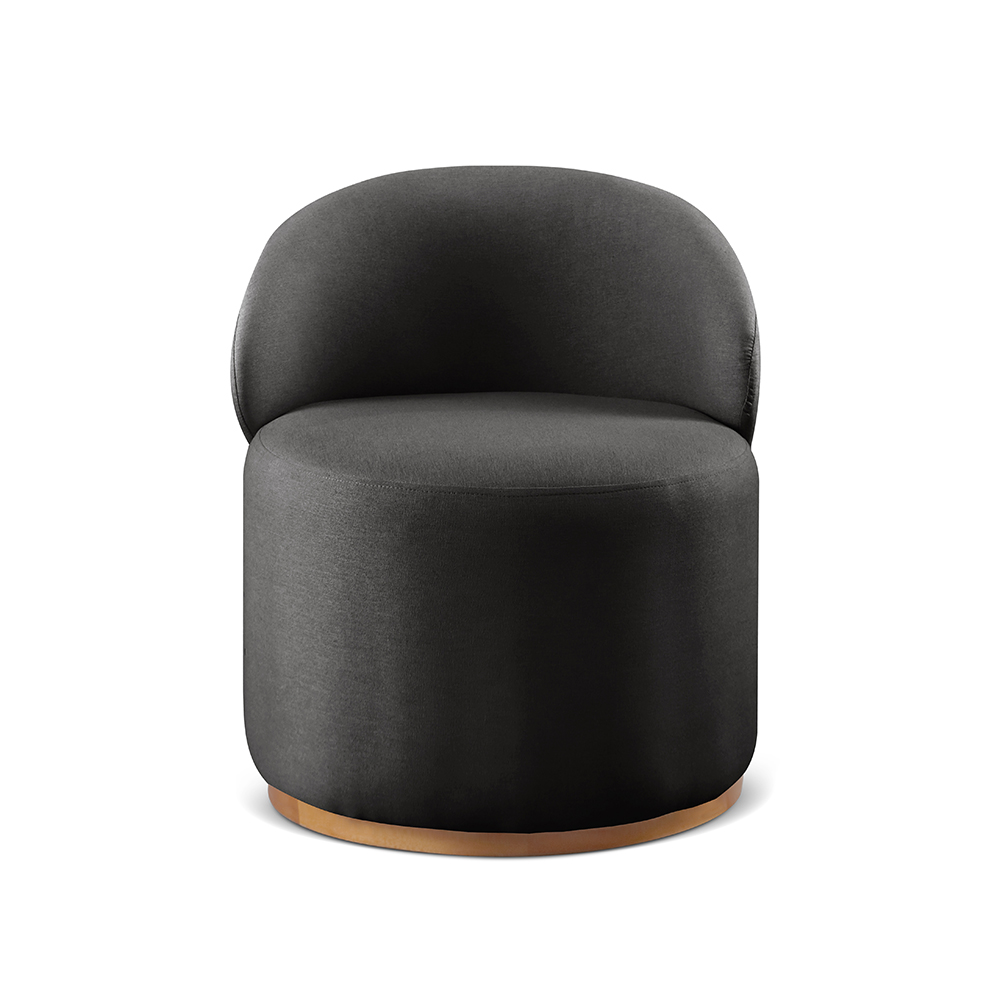 Poltrona Moderna Brenda - Linho Preto