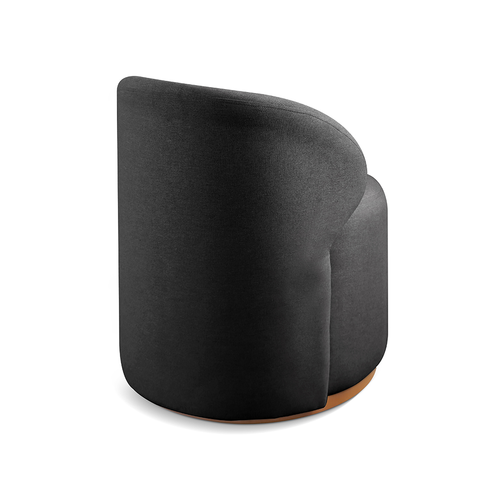 Poltrona Moderna Brenda - Linho Preto