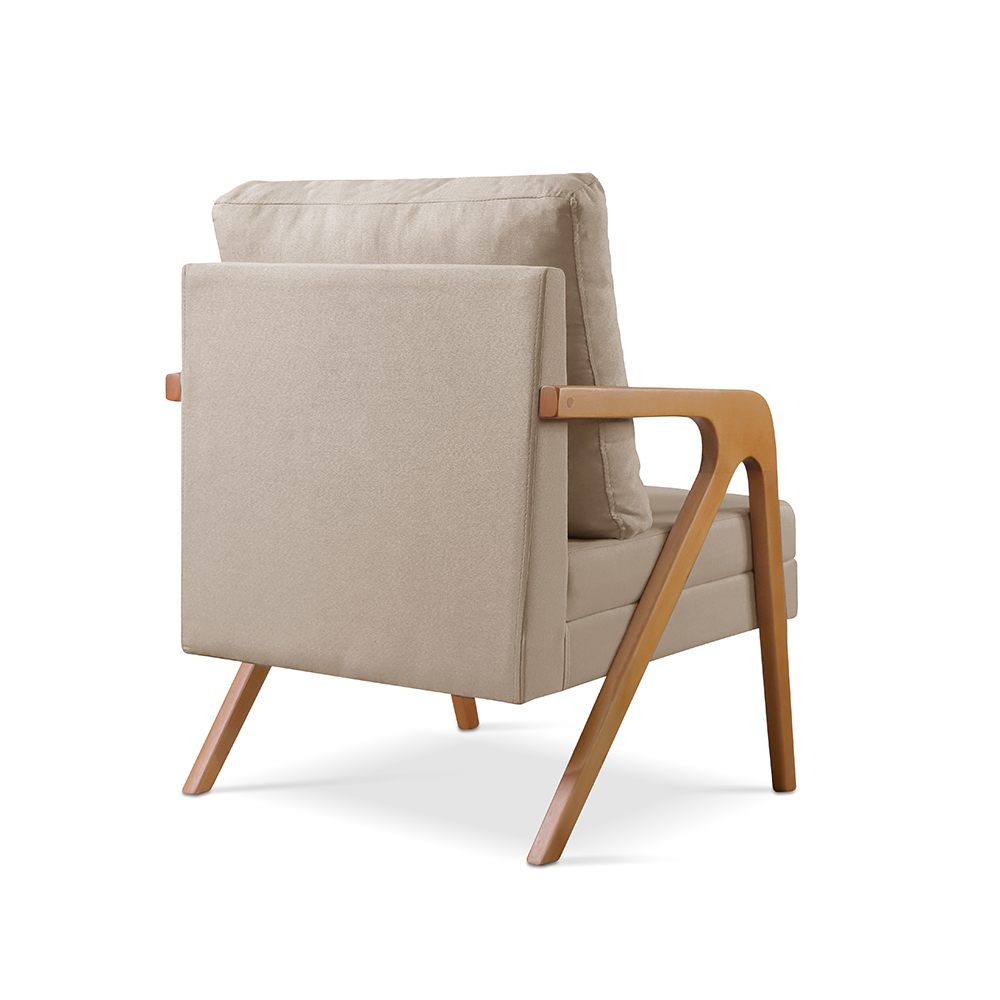 Poltrona Mona Luxo - Linho Bege