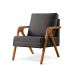 Poltrona Mona Luxo - Linho Preto