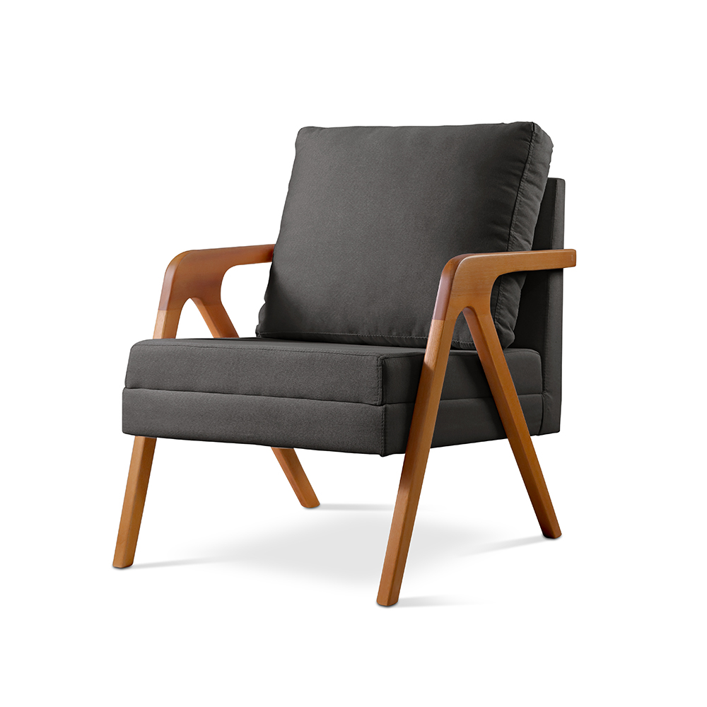 Poltrona Mona Luxo - Linho Preto