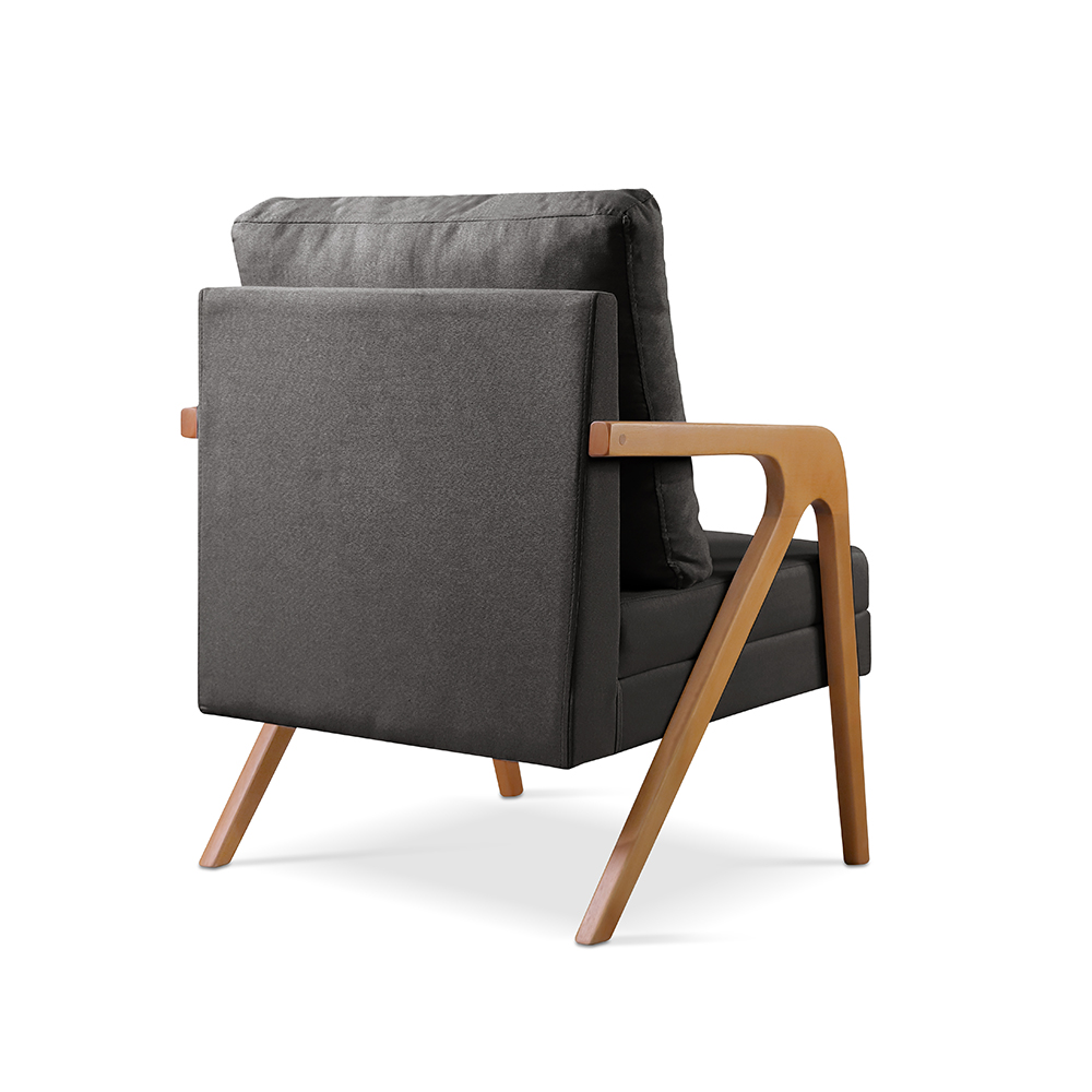 Poltrona Mona Luxo - Linho Preto