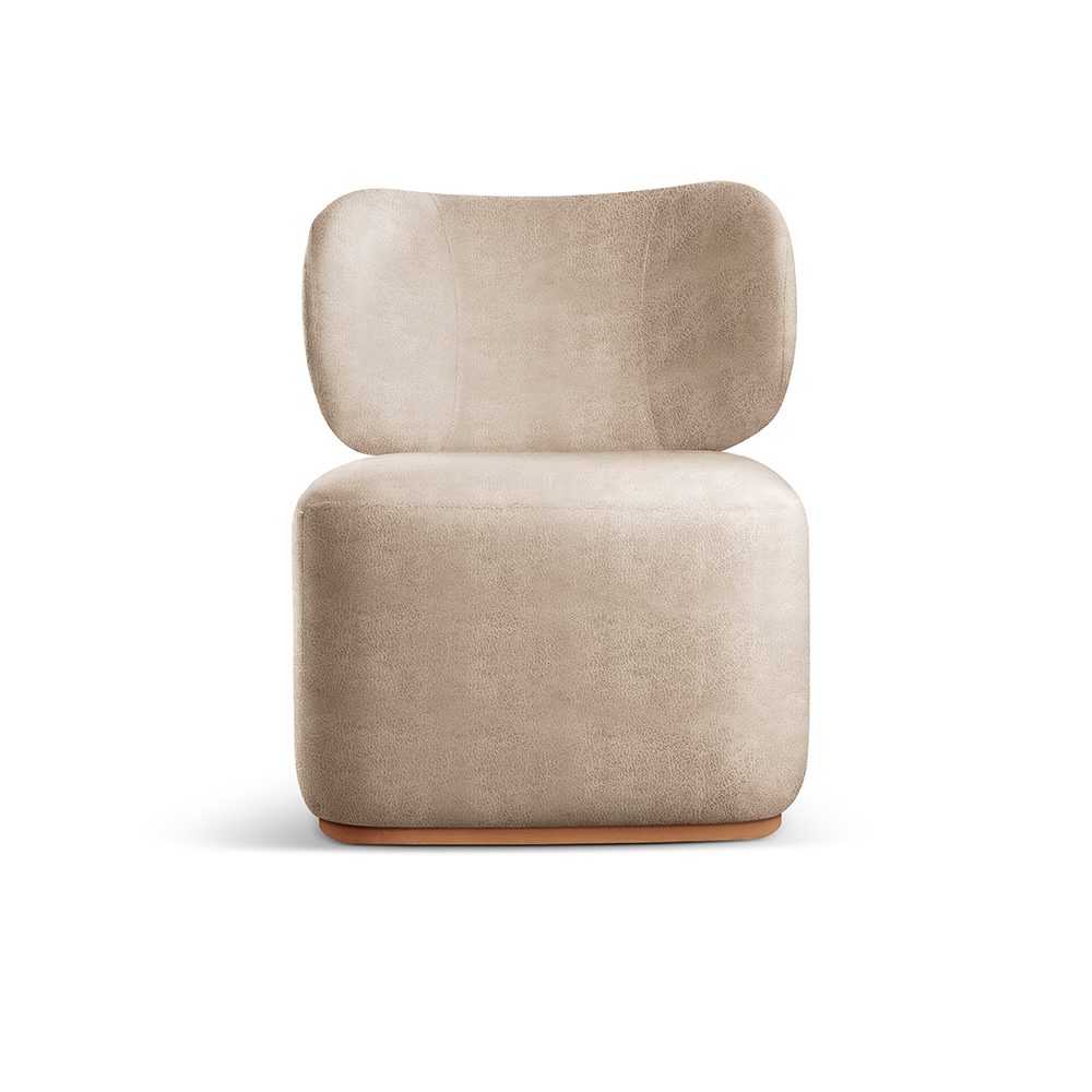 Poltrona Para Sala De Estar Moderna Sun - Milano Bege