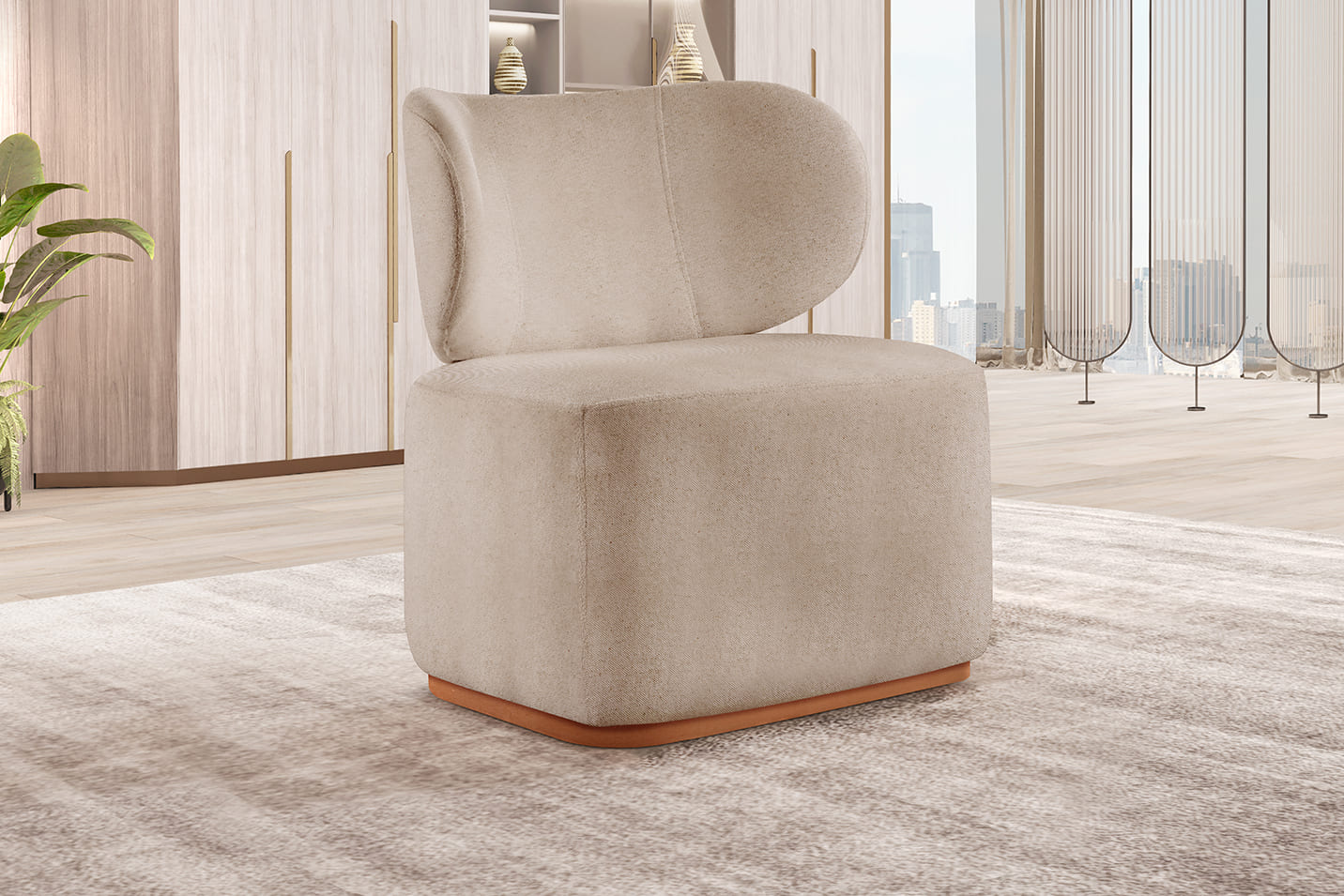 Poltrona Para Sala De Estar Moderna Sun