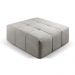 Puff Box - Bouclé Cinza