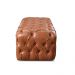 Puff Duque Chesterfield - Couro Ecológico Caramelo
