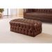 Puff Duque Chesterfield - Couro Ecológico Marrom