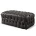 Puff Duque Chesterfield - Couro Ecológico Preto