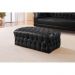 Puff Duque Chesterfield - Couro Ecológico Preto