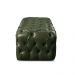 Puff Duque Chesterfield - Couro Ecológico Verde