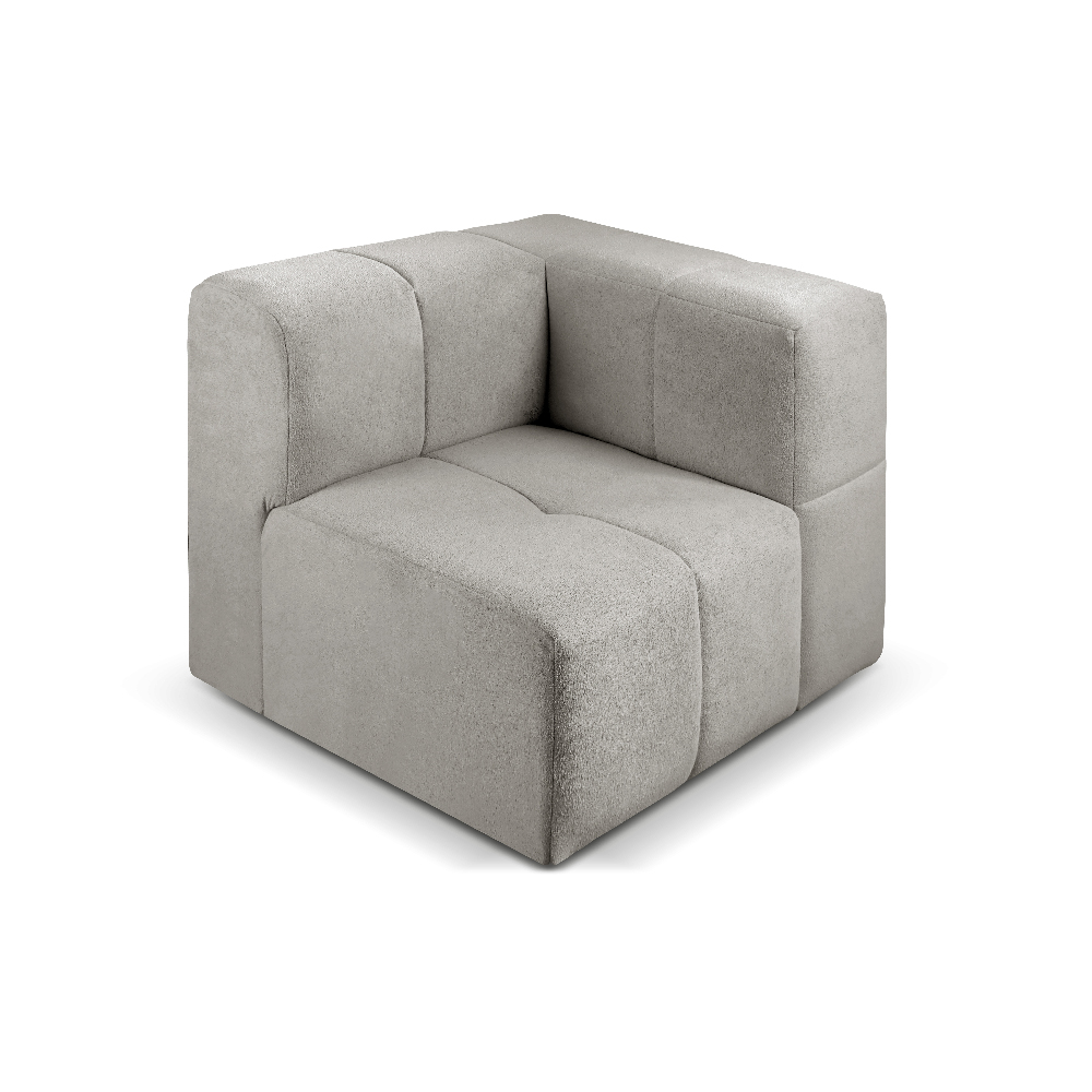 Sofá Box 1 Lugar - Bouclé Cinza