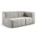 Sofá Box 2 Lugares - Bouclé Cinza