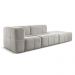 Sofá Box 3 Lugares - Bouclé Cinza