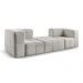 Sofá Box 3 Lugares - Bouclé Cinza