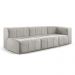 Sofá Box 3 Lugares - Bouclé Cinza