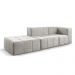 Sofá Box 3 Lugares - Bouclé Cinza
