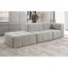 Sofá Box 3 Lugares - Bouclé Cinza