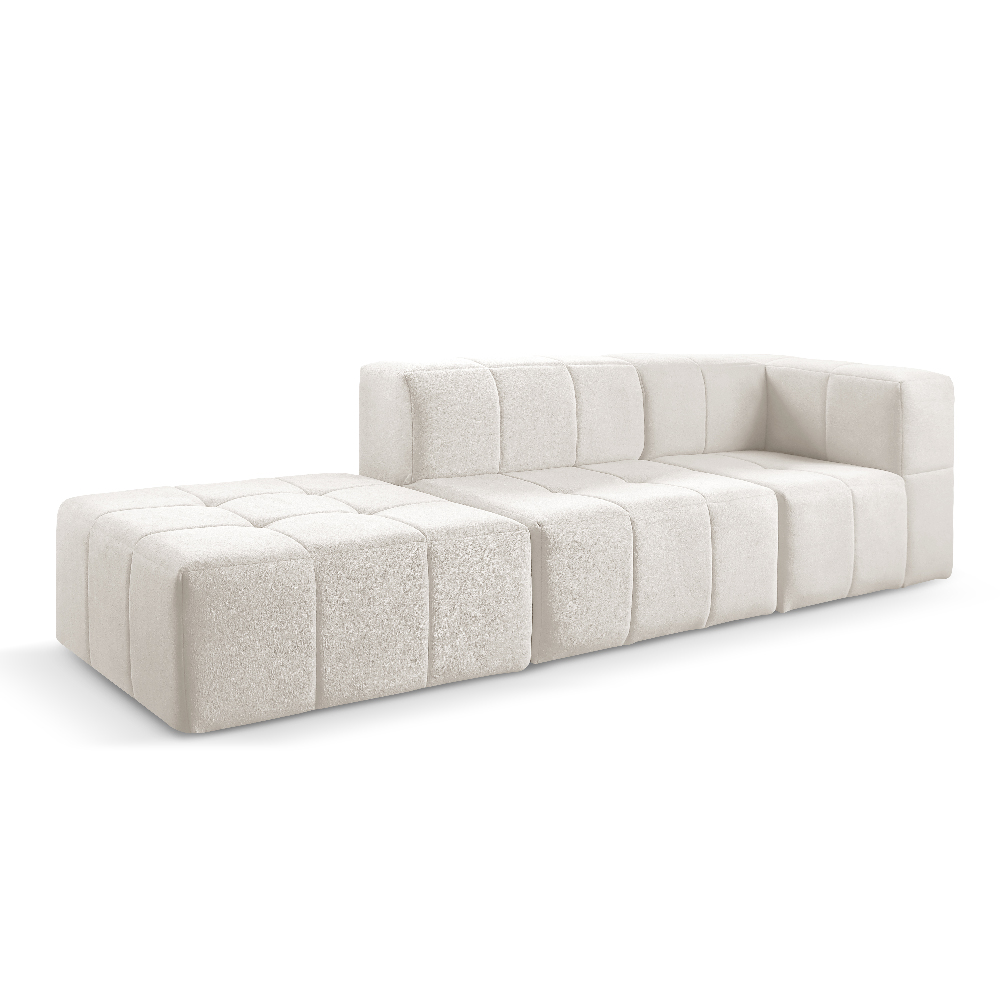 Sofá Box 3 Lugares - Bouclé Nude