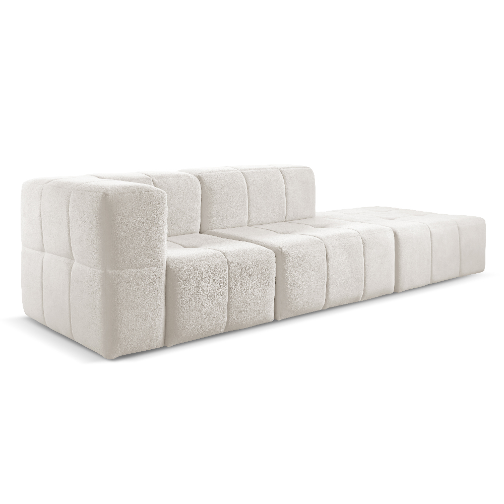 Sofá Box 3 Lugares - Bouclé Nude
