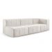 Sofá Box 3 Lugares - Bouclé Nude