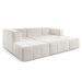 Sofá Box 3 Lugares - Bouclé Nude
