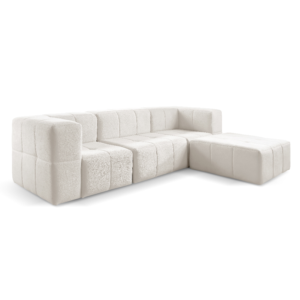Sofá Box 3 Lugares - Bouclé Nude