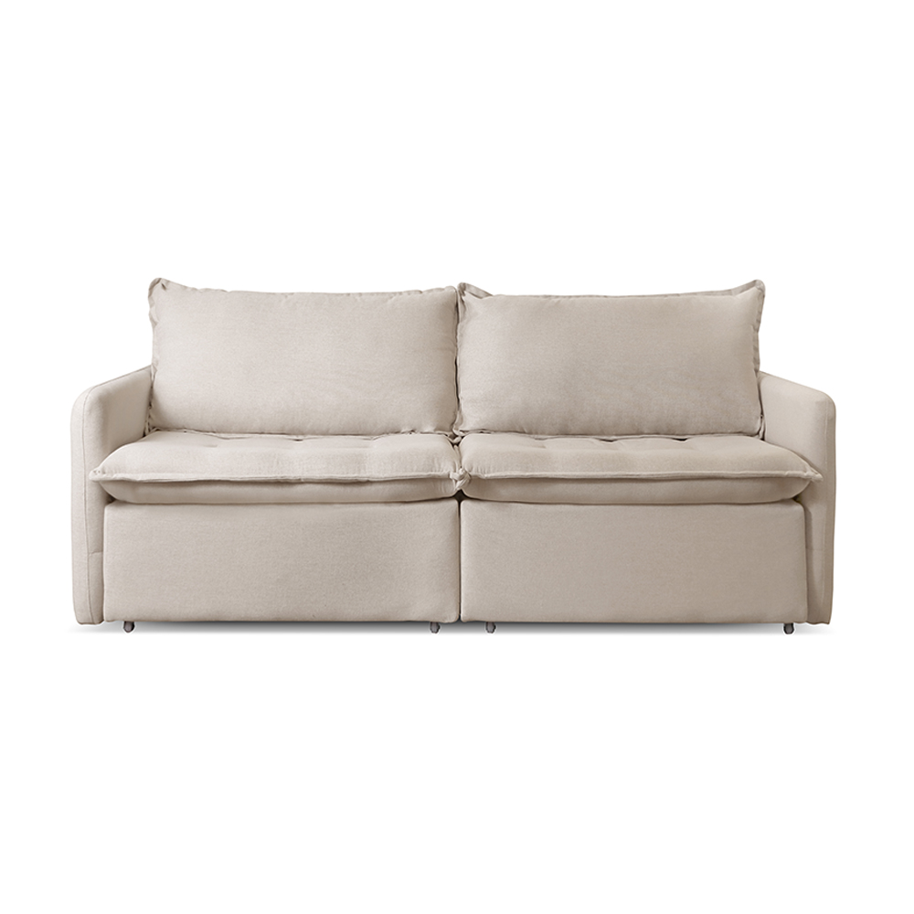 Sofá Cama Retrátil Califórnia 200 cm Linho Nude